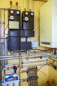 供暖系统现代锅炉房设备管道图片