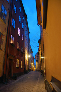 瑞典斯德哥尔摩夜街风景区瑞图片