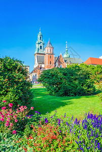 波兰克拉科夫Krakow的Wawel城堡图片