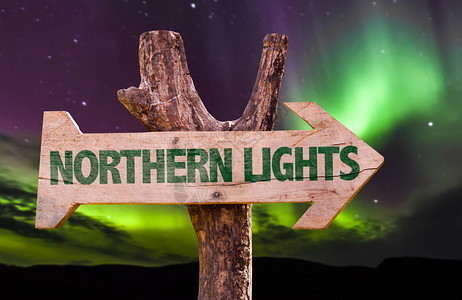 北极光木制方向标图片