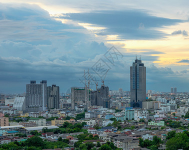 曼谷城市景色泰国黄图片