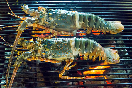 烧烤巨型淡水龙虾烧烤没有爪子图片
