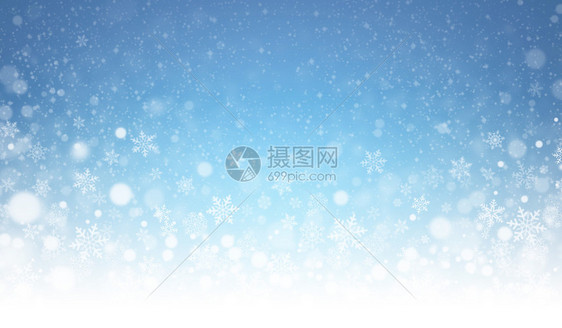 在蓝色明亮的光白色雪背景图片