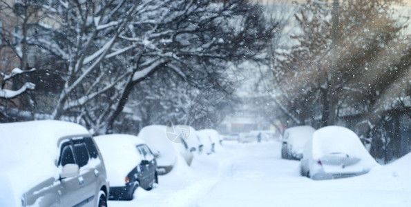 被困在雪地图片