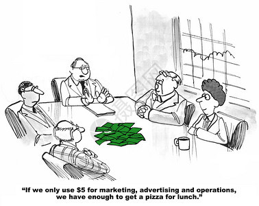 关于超支预算的商业漫画图片