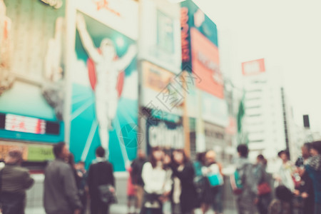 在日本大阪南巴区Dotonbori公路图片