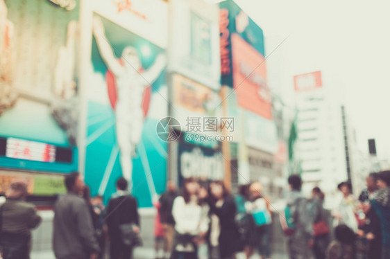 在日本大阪南巴区Dotonbori公路图片