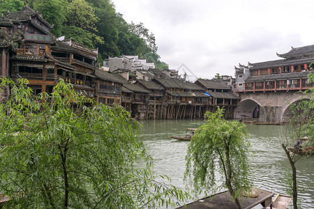 富江古城土头江河风景老城建筑沿图片