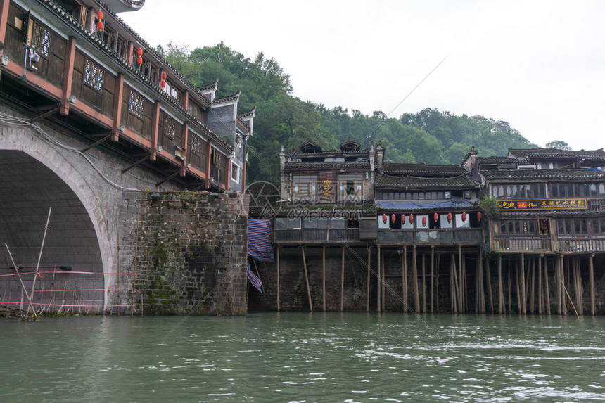 富江古城土头江河风景老城建筑沿图片