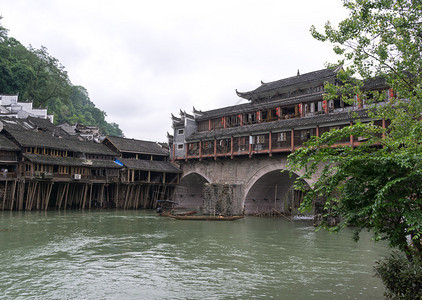 富江古城土头江河风景老城建筑沿图片