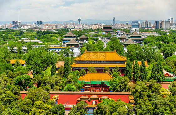 景山公园寿皇宫景观北京图片