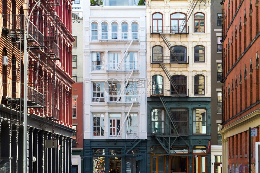 纽约市曼哈顿Soho街区的建筑图片