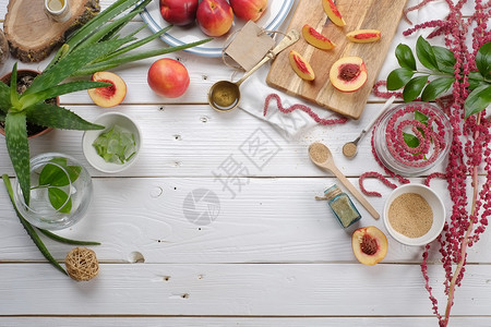 烹饪化妆品食品aloe桃子amaranth健康图片