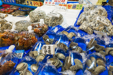Noryangjin渔业批发市场分布广泛的批发和零售市场图片