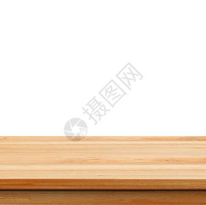 白色背景的清晰木制工作室背景目前产品使用良好图片