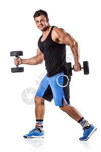 感的运动男子显示肌肉的身体背景图片