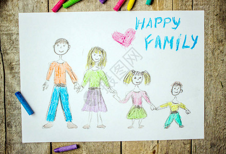 画幸福家庭的孩子图片