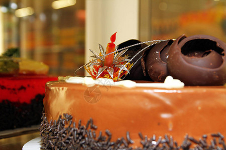 甜巧克力蛋糕宏图片