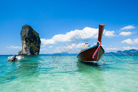 泰国在泰国南部安达曼海克拉比省波达岛的泰图片