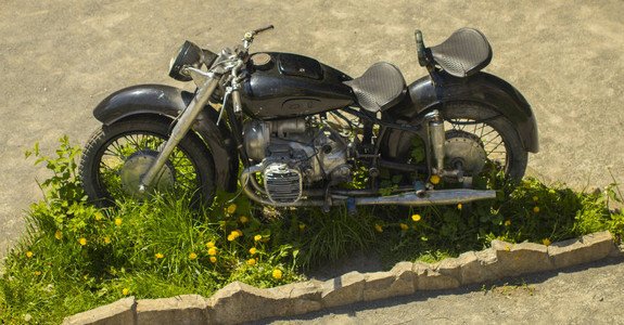 经典摩托车老式旧摩托车图片