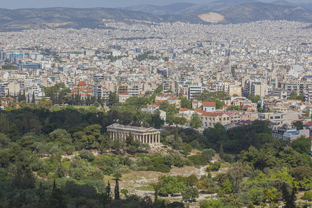 希腊雅典早晨的景色图片