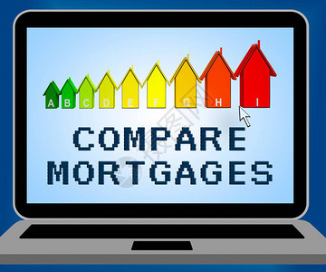 3d比较抵押贷款和代表住房贷款图片