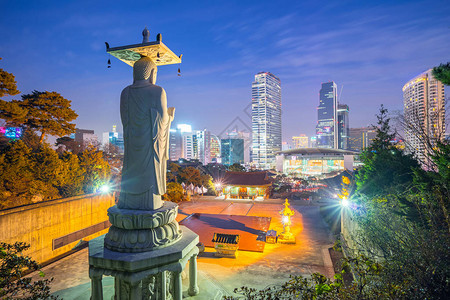 韩国首尔城市夜景图片