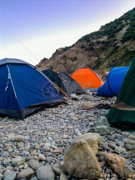 帐篷营地背景图片