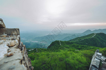 万里长城箭口荒原段背景图片