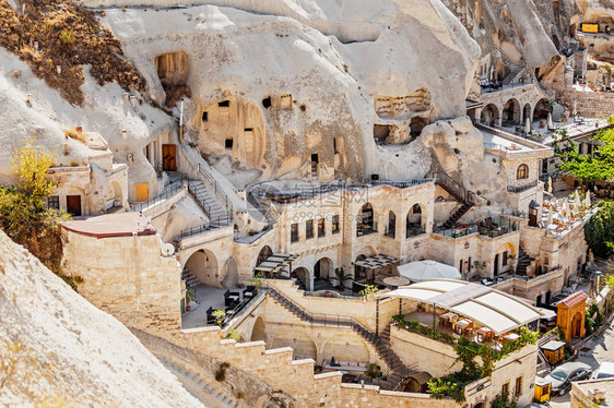 Capapadocia旅馆由石岩山洞图片