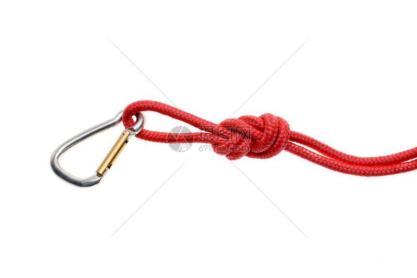 近视红绳和结的红色绳子而汽车则在图片