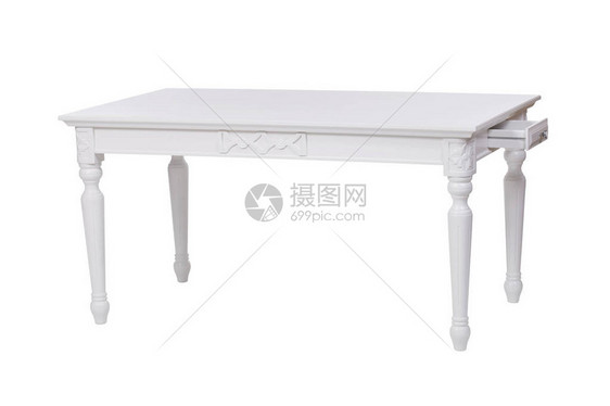 优雅的白色桌子图片