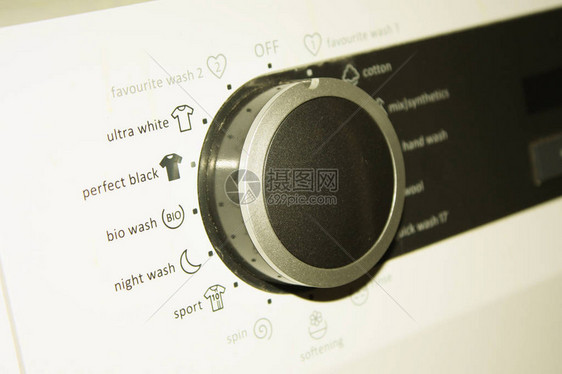 洗衣机表盘特写图片