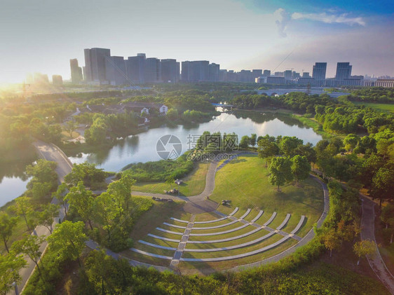 城市公园和建筑图片