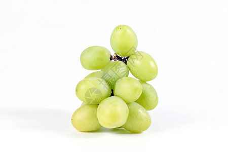 白色背景上的绿色葡萄串图片