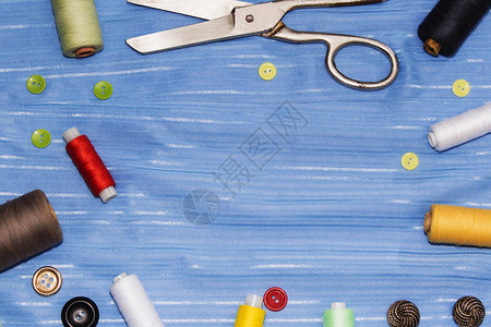 缝纫的背景剪刀剪刀针线针图片
