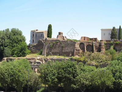 意大利罗马戏团格洛努斯附近的废墟卡图片