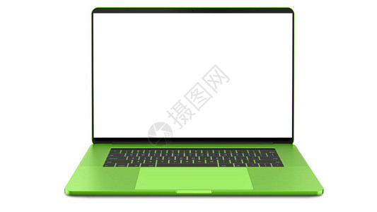 绿色笔记本电脑图片