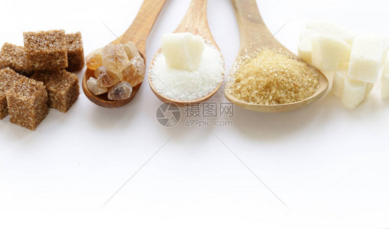 白糖和红糖沙和精制糖图片