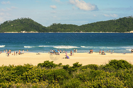 坎佩切弗洛里亚诺波利斯BRAZILCampeche是位于巴西南部弗洛里安波利斯市南部的海滩有许多房屋出租以及pousadas图片