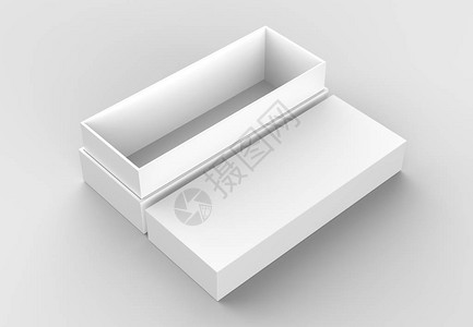 优雅的盒子模拟孤立在柔软的灰色背景背景图片