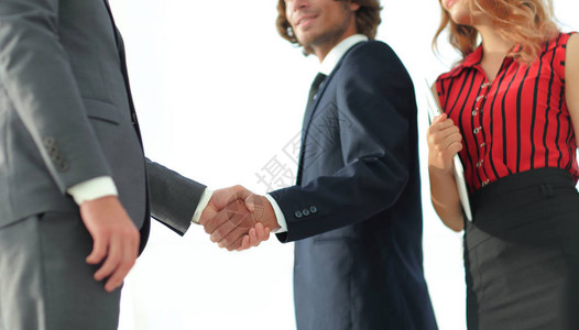 商业握手和商务人士成功的商业团图片