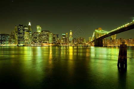 曼哈顿和布鲁克林桥天际线图片
