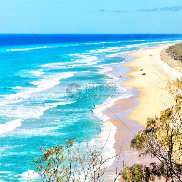 在奥斯特利亚岛Whitsunday岛的海滩图片