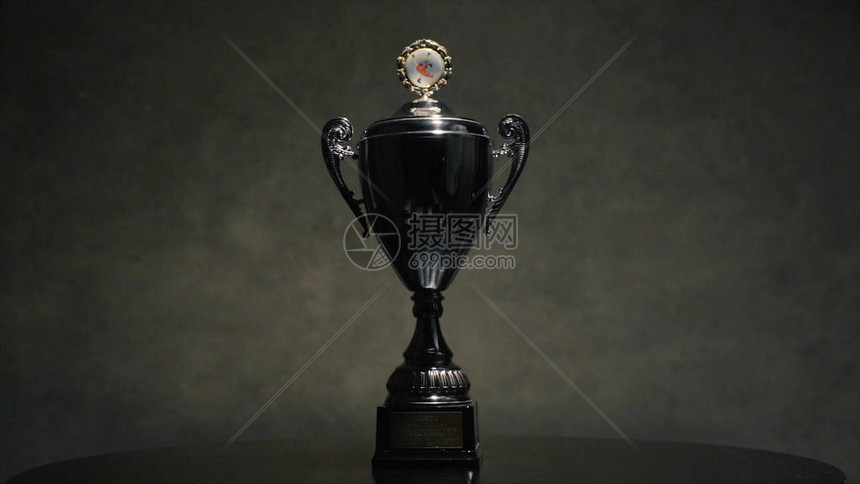 获胜和成功的第一名冠军奖杯或银杯概念在柔道锦标赛中获胜的杯图片