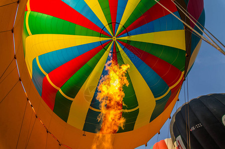 彩色热气球的火图片
