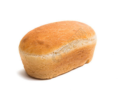 孤立在白色背景上的面包图片