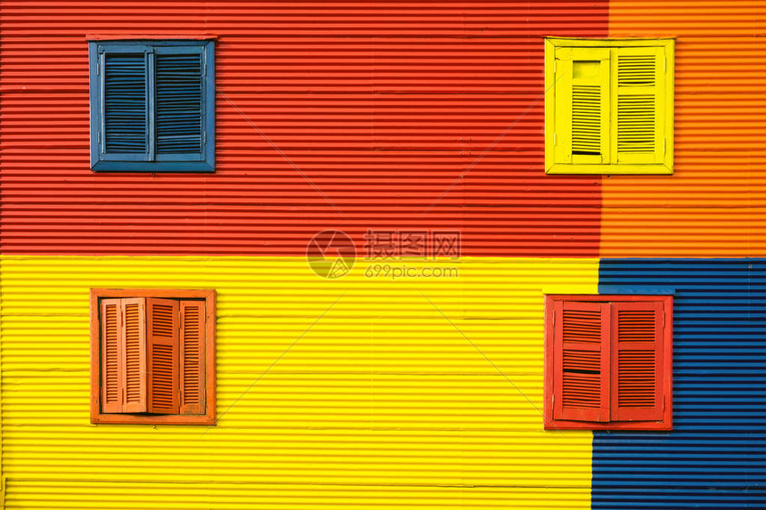布宜诺斯艾利斯LaBoca的多彩图片