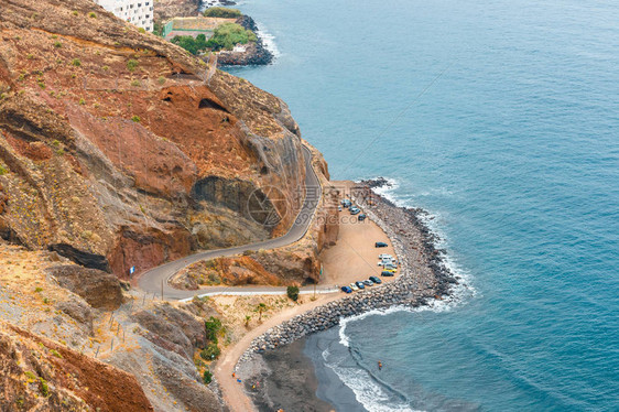 西班牙加那利群岛特内里费岛的岩石海岸图片