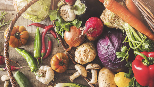 新鲜蔬菜健康食品理念图片